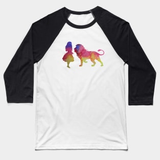 Lion and girl Baseball T-Shirt